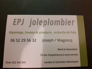 EPJ Joleplombier Magescq, Plomberie générale, Débouchage et dégorgement toutes canalisations
